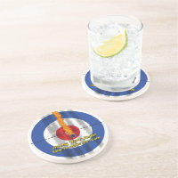 Hot Rocks 'Nitro' Sandstone Coaster - (Blue)