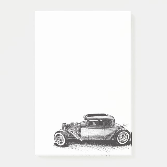 Hot Rod 4"x6" Post-it Notes (Front)