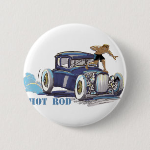 hOt rOd 6 Cm Round Badge