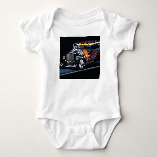 Hot rod baby bodysuit (Front)