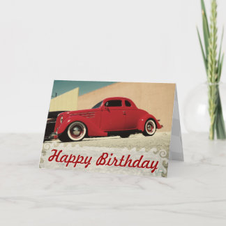 Hot Rod Birthday Card