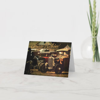 Hot rod birthday card