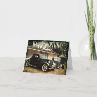 Hot rod birthday card