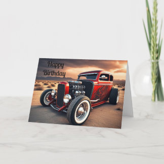 hot rod birthday card