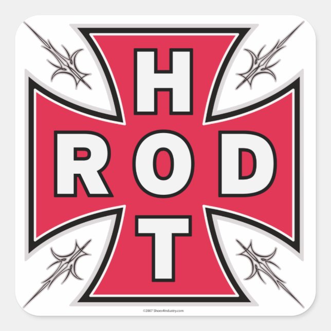 HOT ROD CROSS Sticker! Square Sticker (Front)