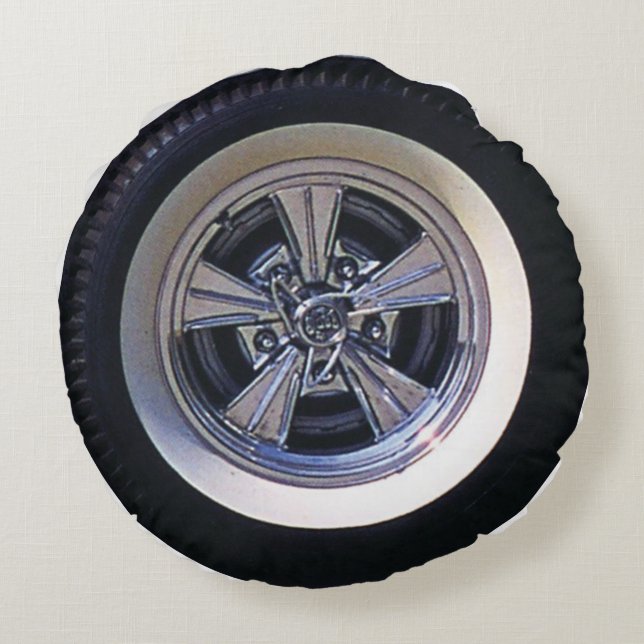 Hot Rod & Custom Tire & Wheel Photo Print Pillow (Back)