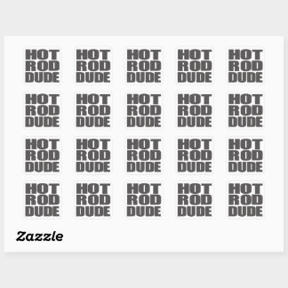 Hot Rod Dude Square Sticker