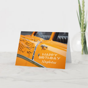 Hot rod, Happy birthday Nephew. Card