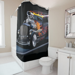 Hot rod shower curtain