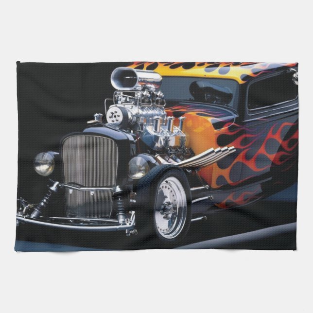 Hot rod tea towel (Horizontal)