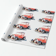 Hot Rod Truck Wrapping Paper