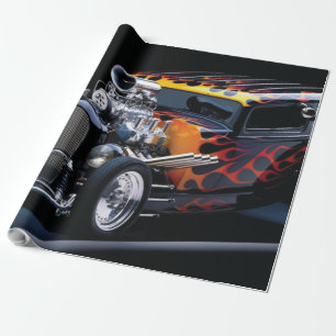 Hot rod wrapping paper