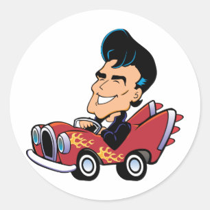 Hot Rodder Classic Round Sticker