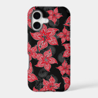 Hot Rodder Pinstriped Hibiscus and Skull