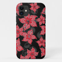 Hot Rodder Pinstriped Hibiscus and Skull