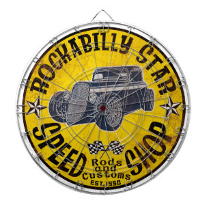 Hot Rods Speed shop Dartboard