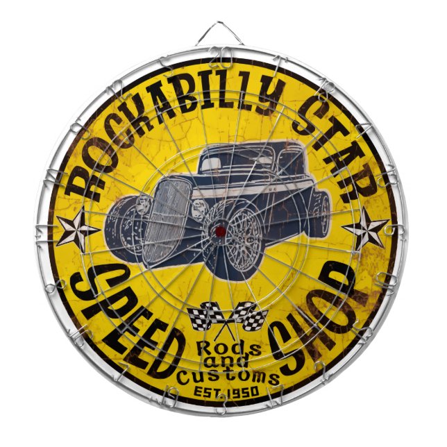 Hot Rods Speed shop Dartboard (Front)