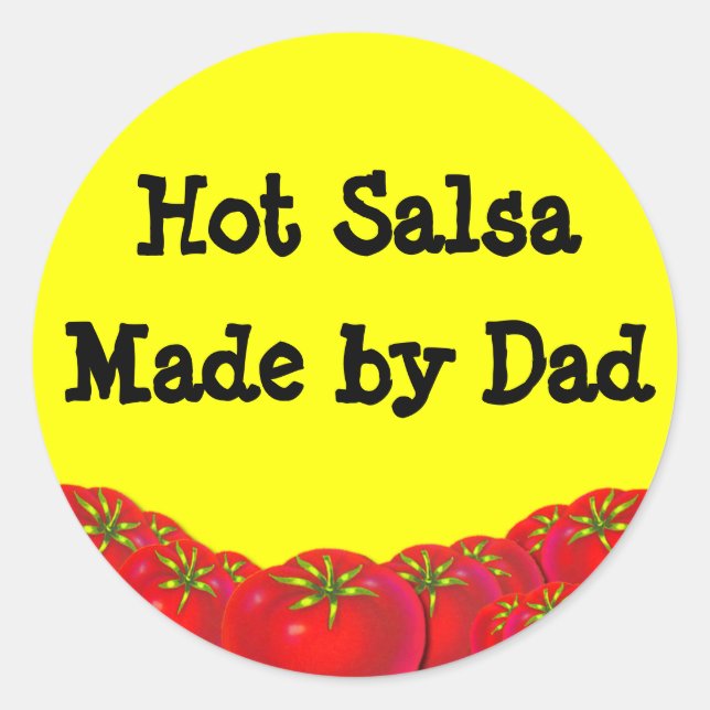 Hot Salsa Retro Custom Canning Labels (Front)