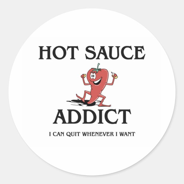 Hot Sauce Addict Classic Round Sticker (Front)