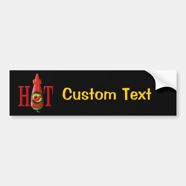 Hot Sauce Bottle Bumper Sticker (Front)