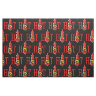 Hot Sauce Bottle Fabric