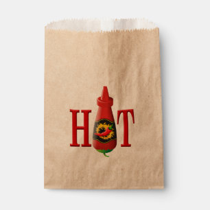 Hot sauce bottle favour bag