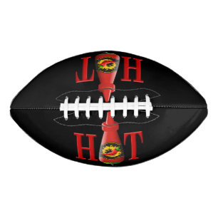 Hot sauce bottle football
