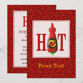 Hot sauce bottle invitation