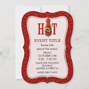 Hot sauce bottle invitation
