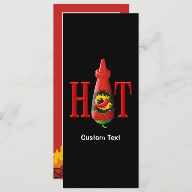 Hot Sauce Bottle Invitation (Front/Back)