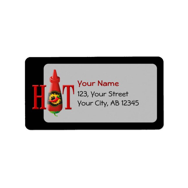 Hot Sauce Bottle Label (Front)