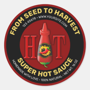 Hot Sauce Bottle Label