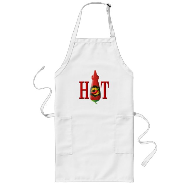 Hot Sauce Bottle Long Apron (Front)