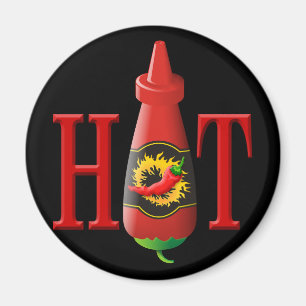 Hot sauce bottle magnet