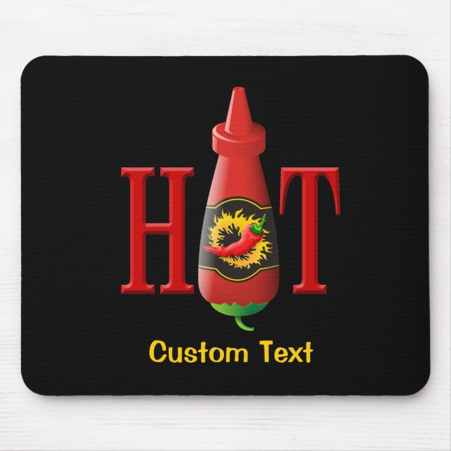 Hot Sauce Bottle Mouse Pad (Front)