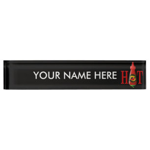 Hot Sauce Bottle Nameplate