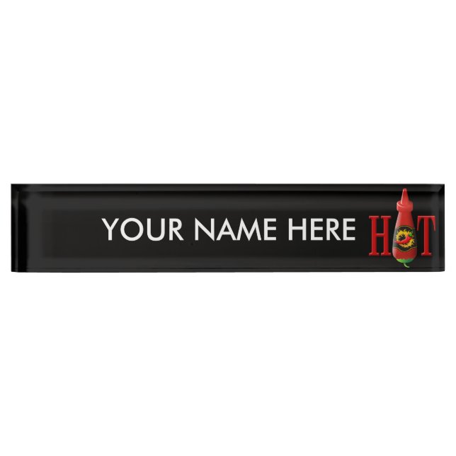 Hot Sauce Bottle Nameplate (Front)