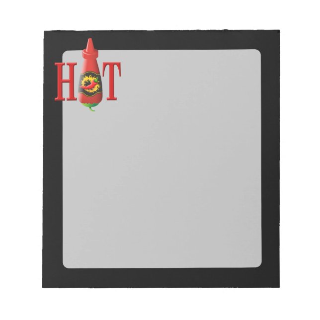 Hot sauce bottle notepad (Front)