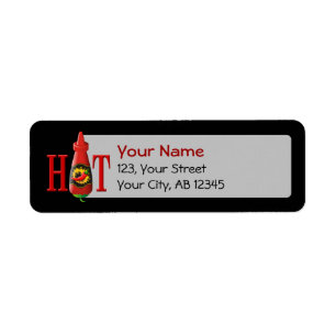 Hot Sauce Bottle Return Address Label