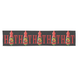 Hot sauce bottle short table runner