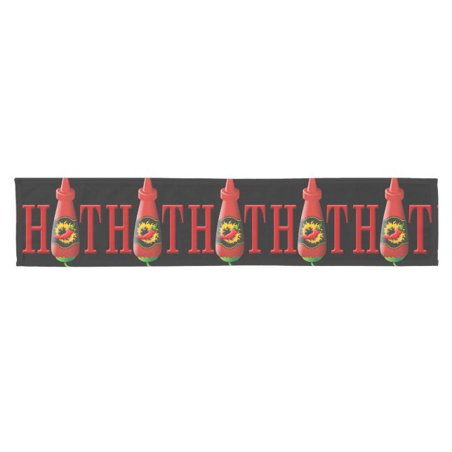 Hot sauce bottle short table runner (Horizontal)