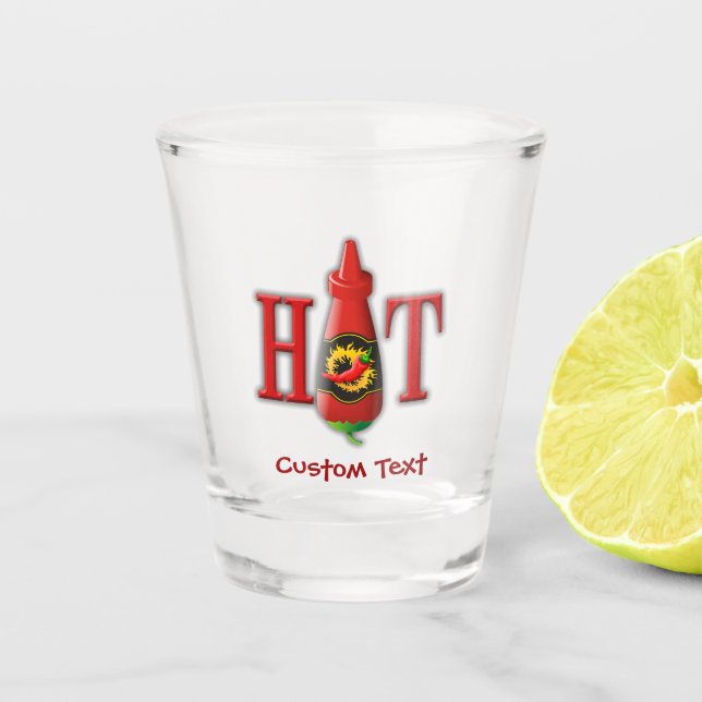 Hot Sauce Bottle Shot Glass (Front)