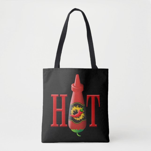 Hot Sauce Bottle Tote Bag (Front)