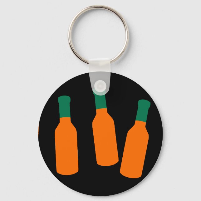Hot Sauce Bottles Key Ring (Front)