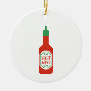 Hot Sauce Ceramic Ornament
