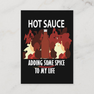 Hot Sauce Ketchup Fire Red Chilli Pepper Food Business Card
