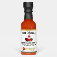 Hot Sauce - ONE HOT MAMA Party Favours BABY SHOWER