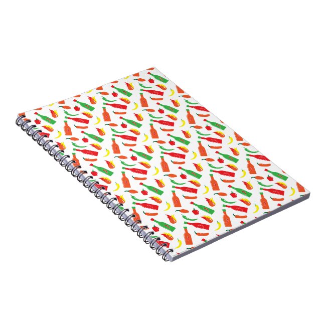 Hot Sauce Pattern Notebook (Right Side)