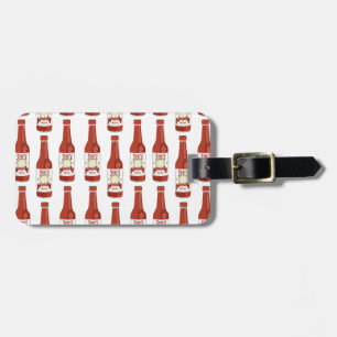 Hot Sauce Spicy Fun Picante Pattern CUSTOM Luggage Tag