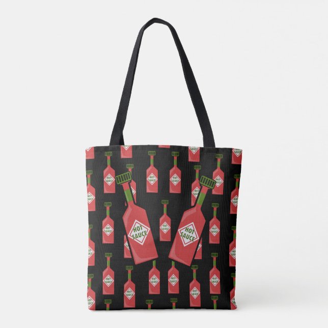 Hot Sauce Tote Bag Black (Back)